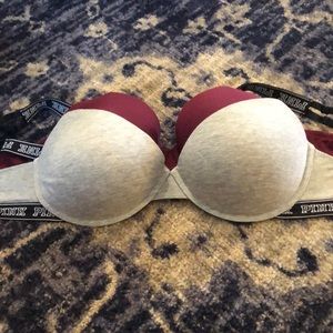 Two Victoria secret Pink bras